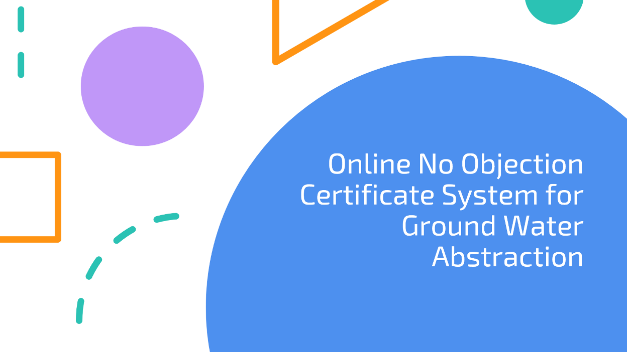 Online No Objection Certificate System for Ground Water